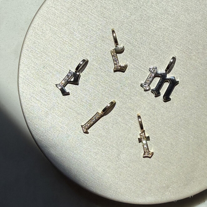 Gothic Initial Pendant