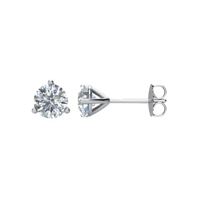 Lab created classic diamond stud earrings - 2.10ct tw