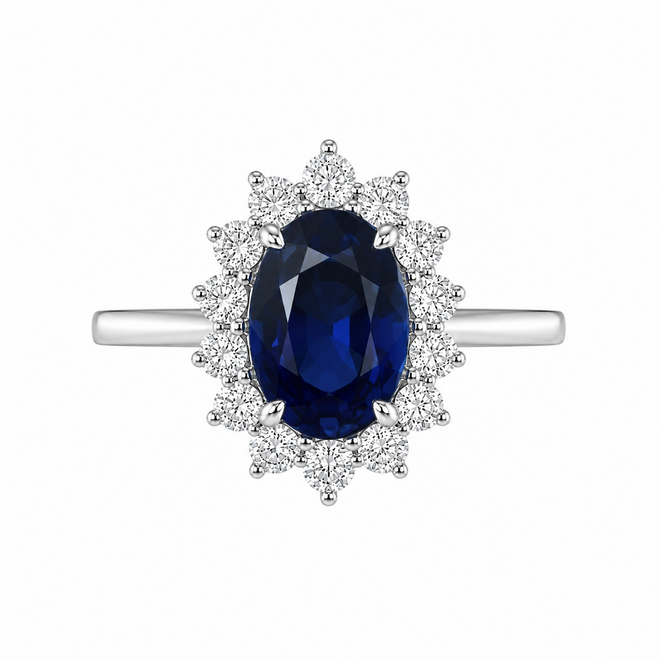 LAB The Juliet sapphire and diamond ring