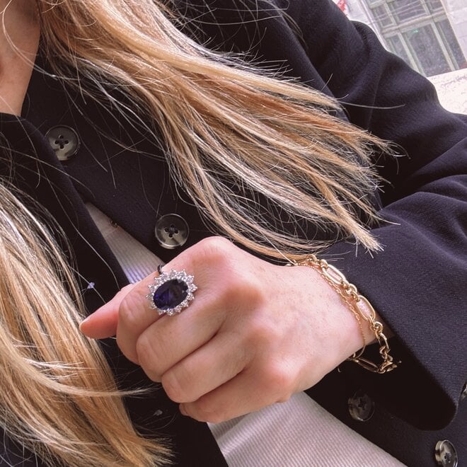 LAB The Juliet sapphire and diamond ring