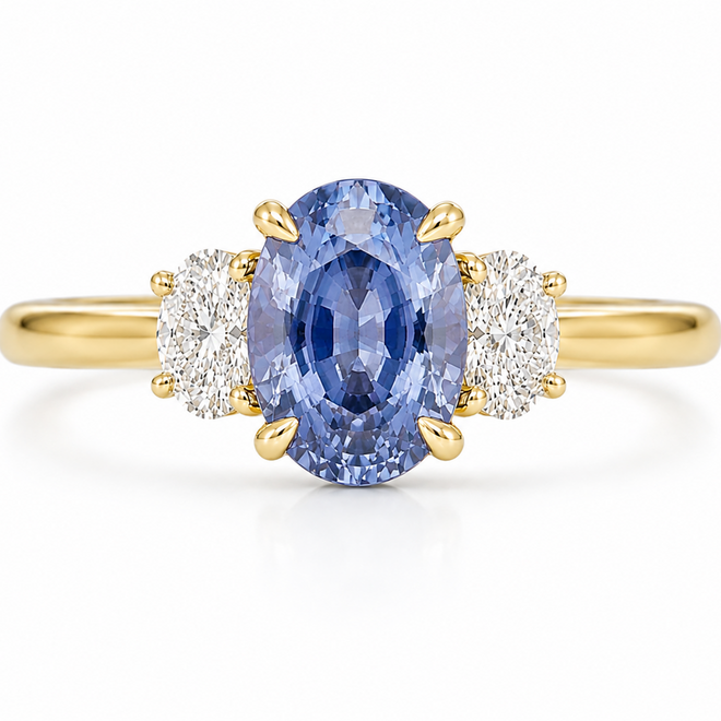The Avery - sapphire and diamond ring