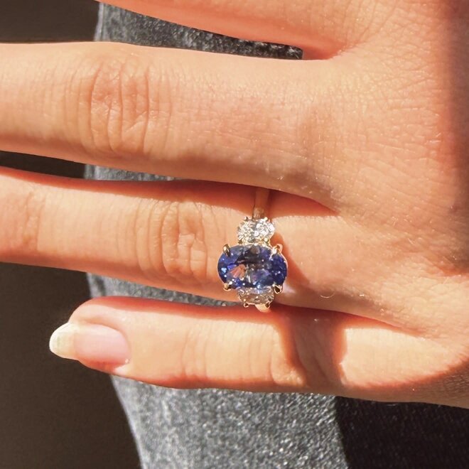 The Avery - sapphire and diamond ring