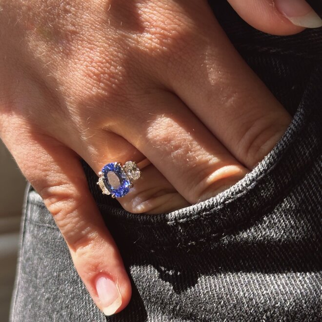 The Avery - sapphire and diamond ring