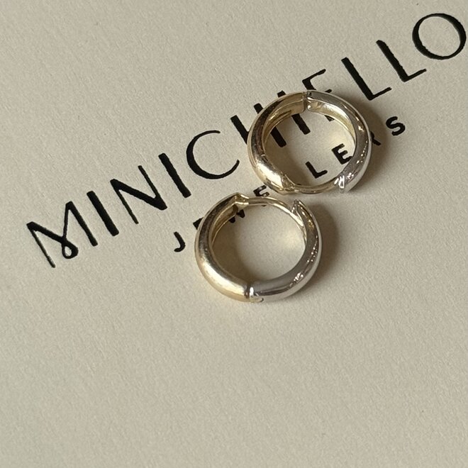 Reversible huggie earrings - petite
