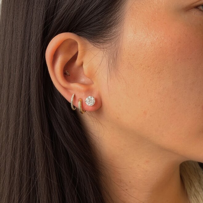 Reversible huggie earrings - petite