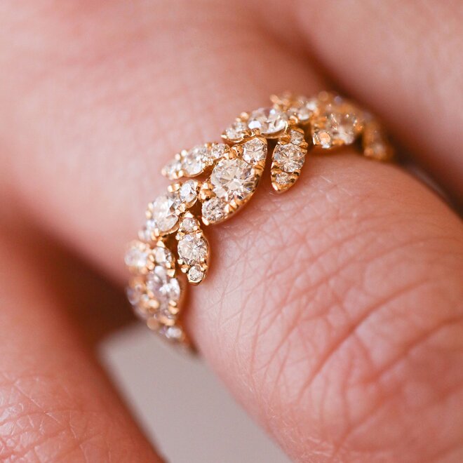 Diamond leaf band - yellow