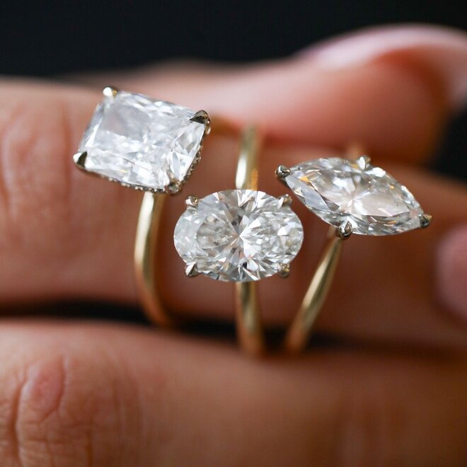 LAB The Eloise marquise cut solitaire engagement ring