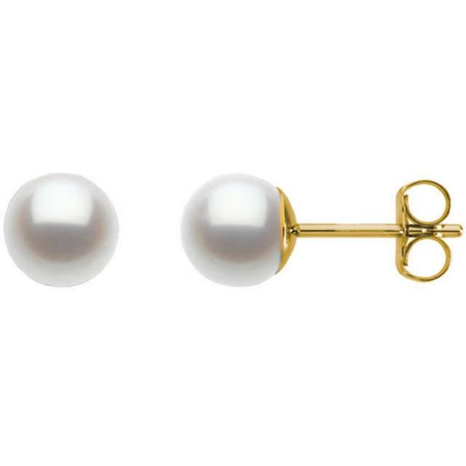 Pearl stud earrings 6-6.5mm