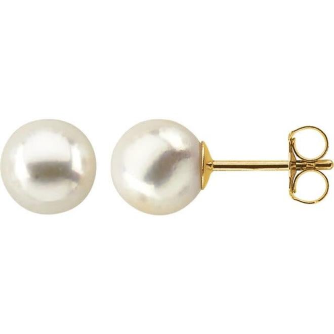 Pearl stud earrings 6.5-7mm