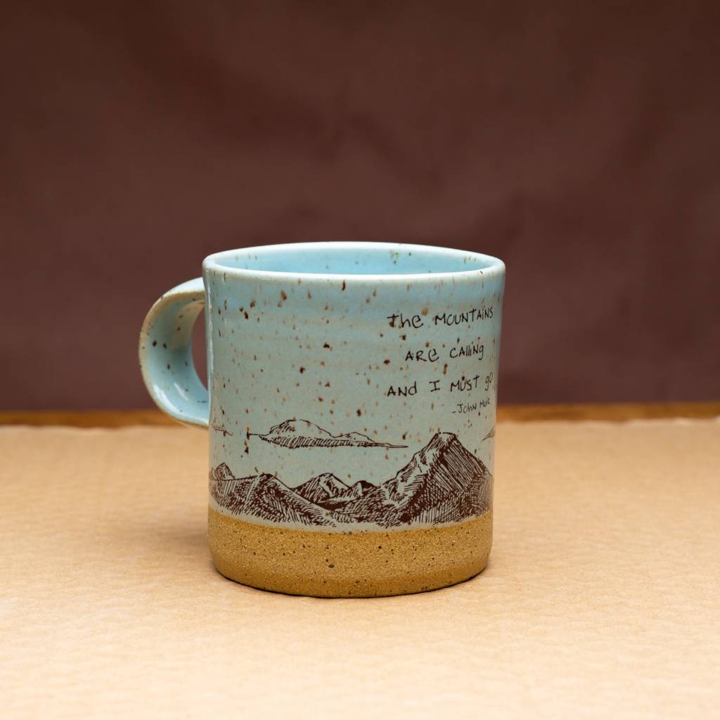 john muir camp mug calico white