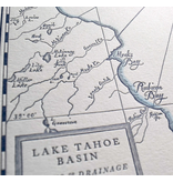 Lake Tahoe Map - Unframed