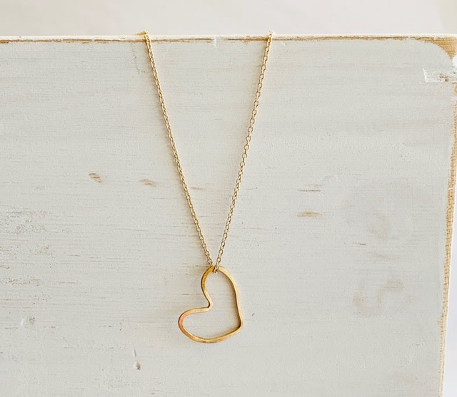 14k heart necklace