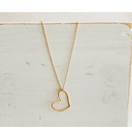 14k heart necklace