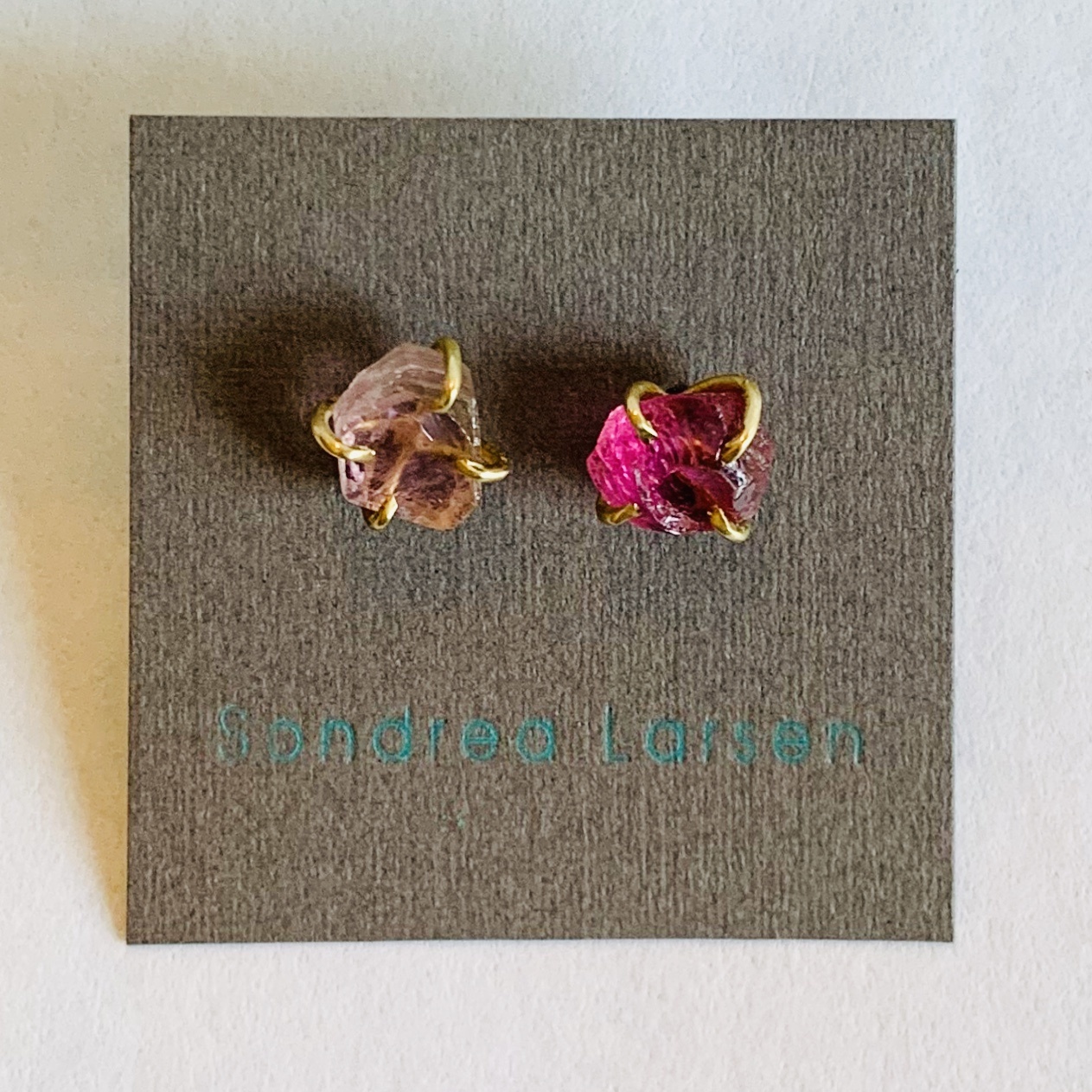 Tourmaline 18k, 14k Gold Studs