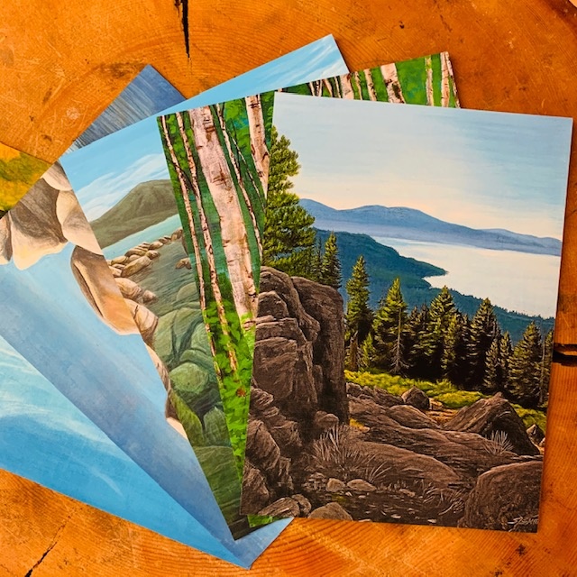 Tahoe Landscape post cards-5 pack