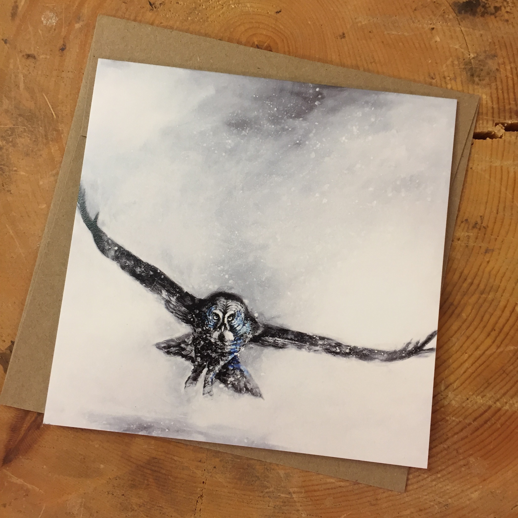 great grey owl  card