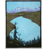 Donner Lake framed linocut