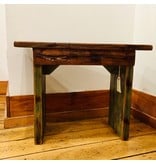 Antique chestnut barnwood seat