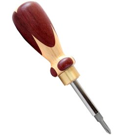 Wooden Screwdriver with Square Inlay