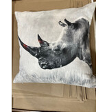 Northern White Rhino Pillow Print