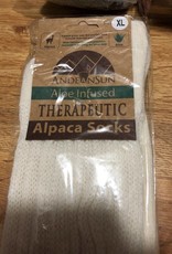 Andean Art Alpaca Socks, Therapeutic Crew Ivory Md