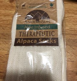 Andean Art Alpaca Socks, Therapeutic Crew Ivory Md