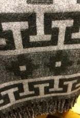 Andean Art Alpaca Blanket, Black/Gray Geometric Twin Size