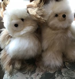 Andean Art Alpaca Teddy Bear, 10" Fawn/White, Fawn