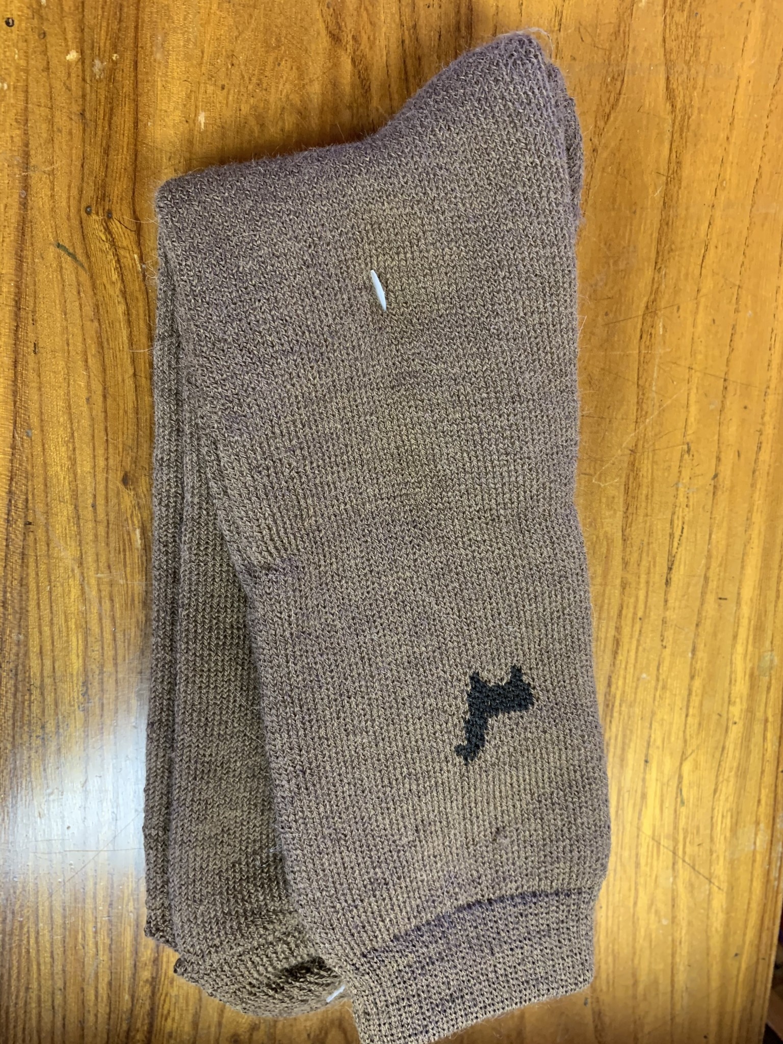 Lanart Alpaca Socks, Brown w Alpaca, Heavy Md/Lg