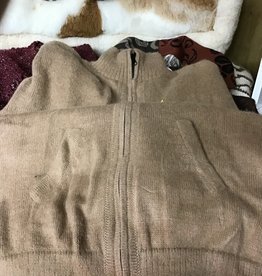 Alpaca Mall Alpaca Sweater, Men’s Fawn w Zipper/Pockets