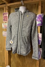 Alpaca Mall Alpaca Sweater, Andean Cross XL Gray/White