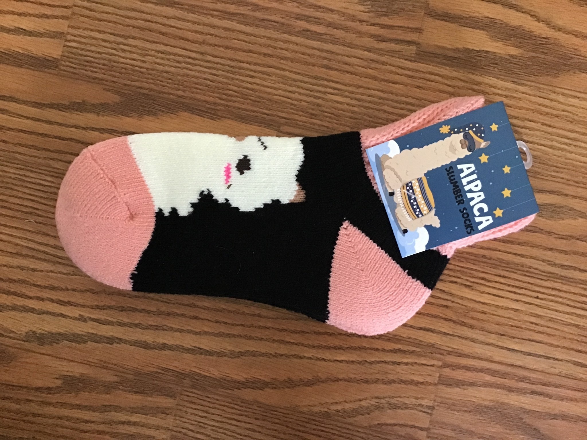 Choice Alpacas Alpaca Slumber Socks, Blackw White/Pink