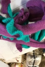 Alpaca Scarf, Purple/Torq Snake Long