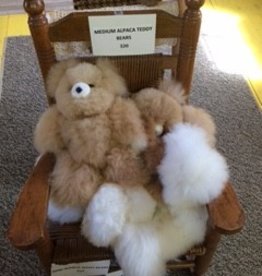 Alpaca Teddy Bears, 12 inch, White, Fawn, Mixed