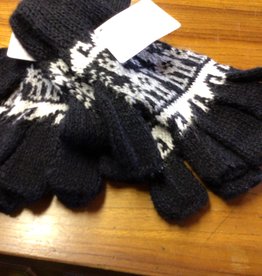Choice Alpacas Gloves,Fingerless,Blck Wh design