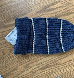 Classic Alpacas Alpaca Hat, Blue w whTrim