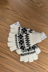 Classic Alpacas Alpaca Gloves, Half Finger White   One Fits All