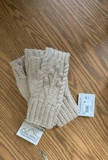 Classic Alpacas Alpaca Fingerless Gloves, Italy Beige Medium