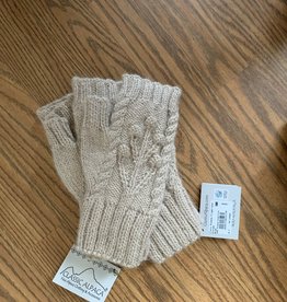 Classic Alpacas Alpaca Fingerless Gloves, Italy Beige Medium