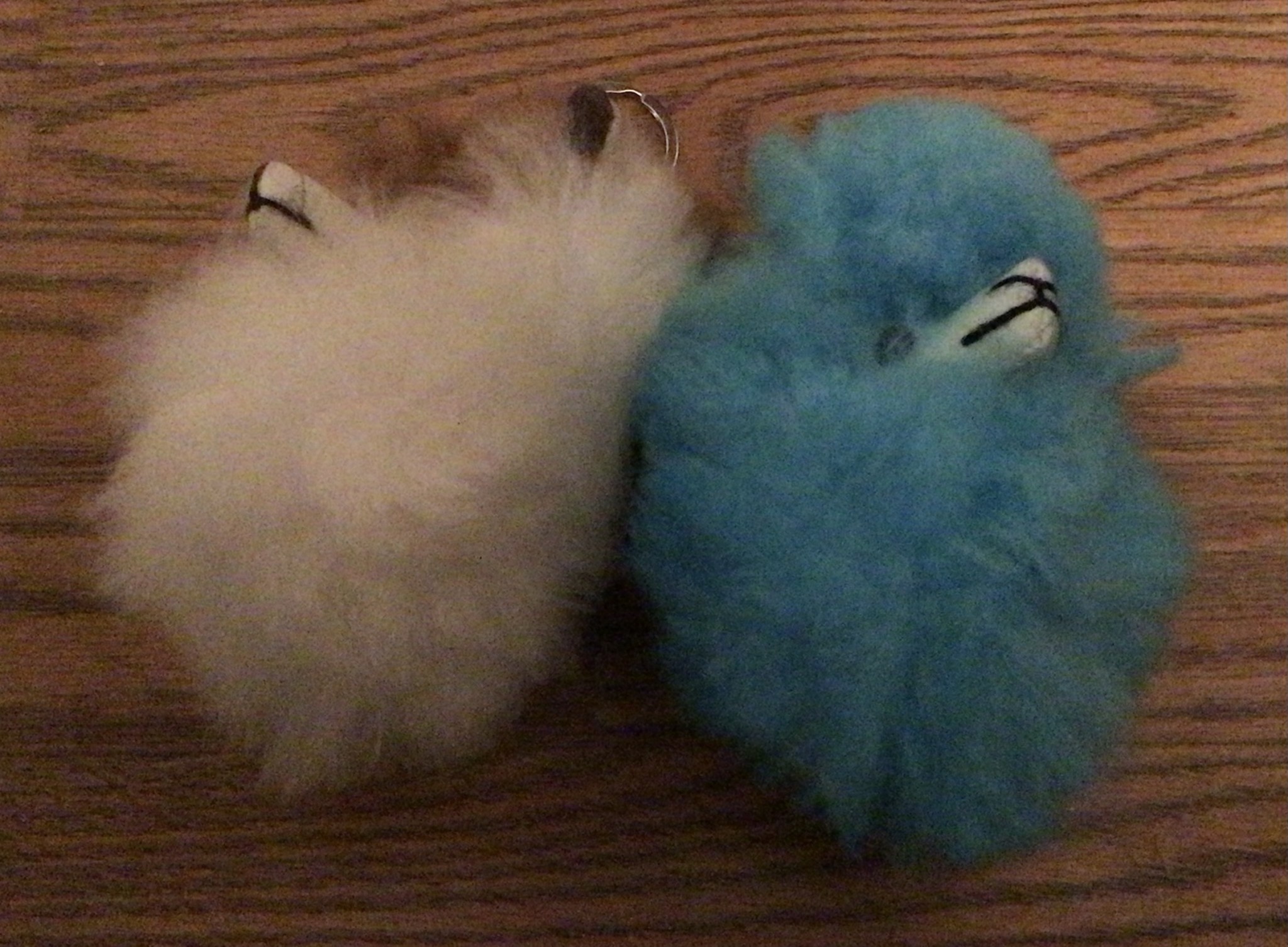 Alpaca Fur Keychain Sky Blue