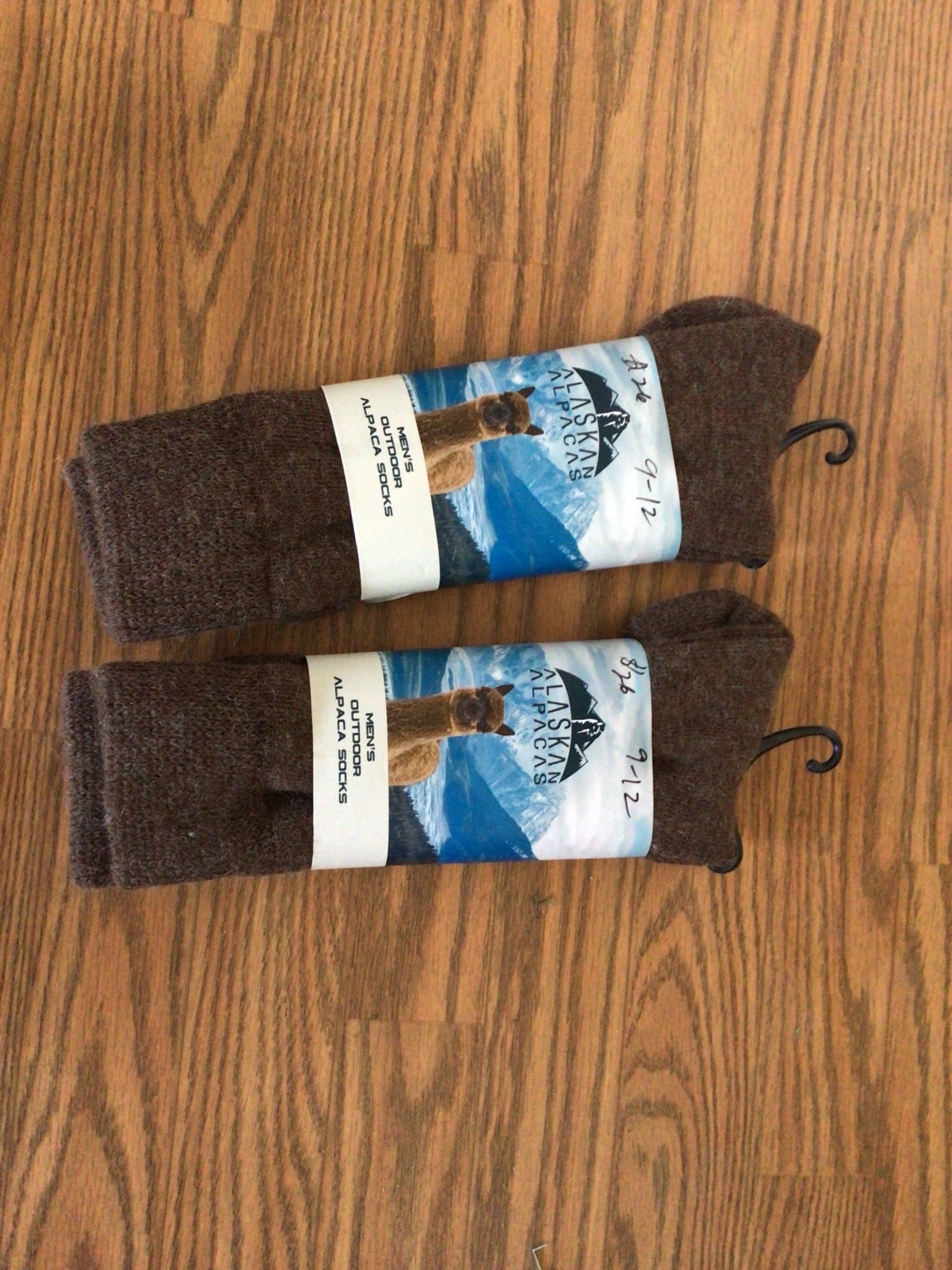 Choice Alpacas Alpaca Socks, Outdoor Adv/Brown Black Lg 9-12