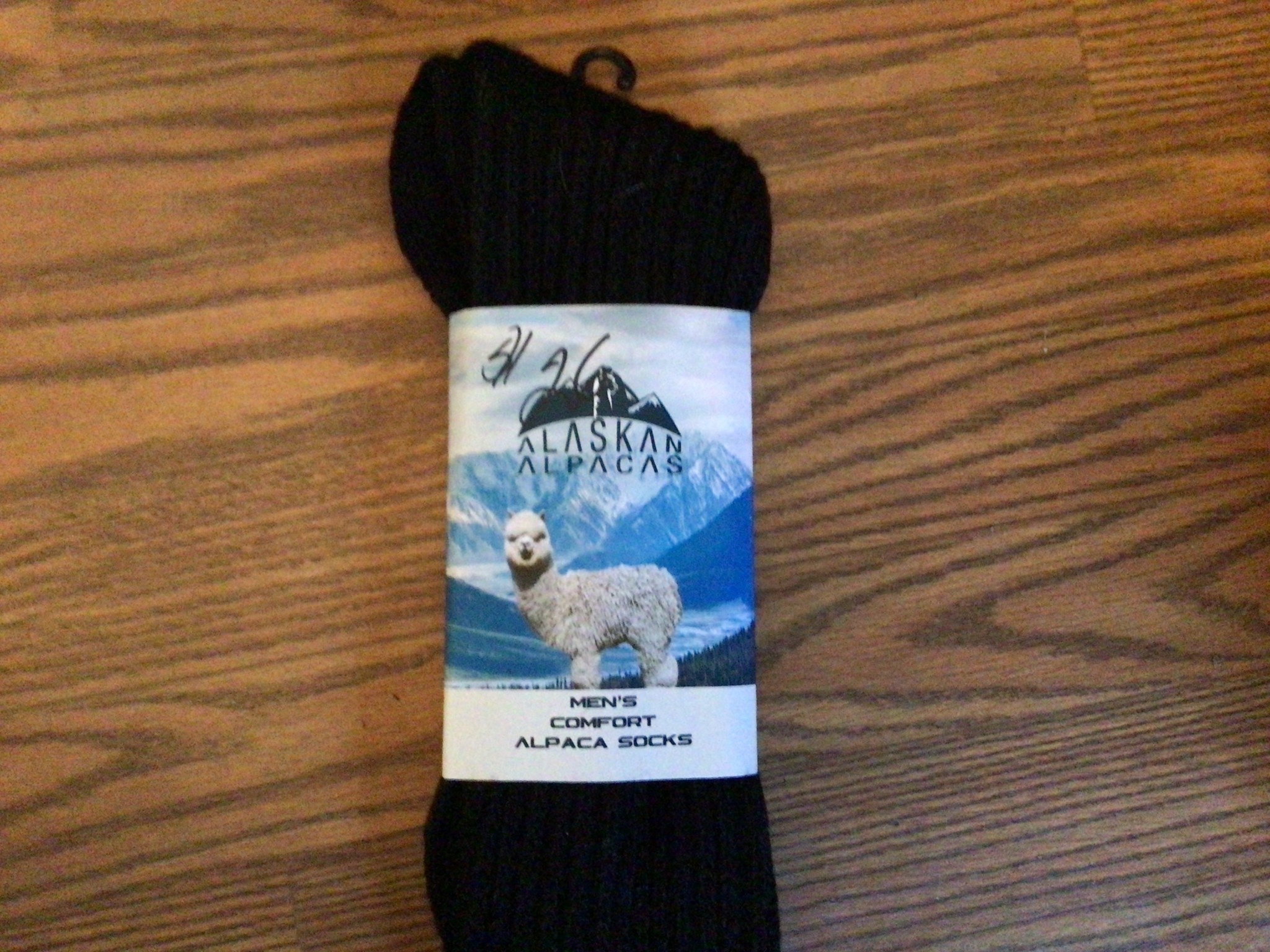 Choice Alpacas Alpaca Socks, Outdoors Lg. Blk  Alaskan