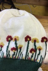 Classic Alpacas Alpaca Hat, Naturalw Flowers