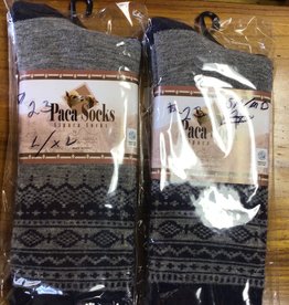 Classic Alpacas Alpaca Socks  Gray/black design  sm/md  lg/xl