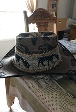 Alpaca Hat, Cowboy, Crocheted, Brown