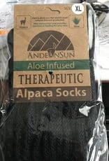 Andean Art Alpaca Socks, Therapeutic Unisex XL Black