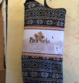 Choice Alpacas Alpaca Socks  BlkBg Snowflake Lg Womem’s