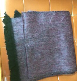 Funky Alpaca Alpaca Scarf ,Purple w Black Trim