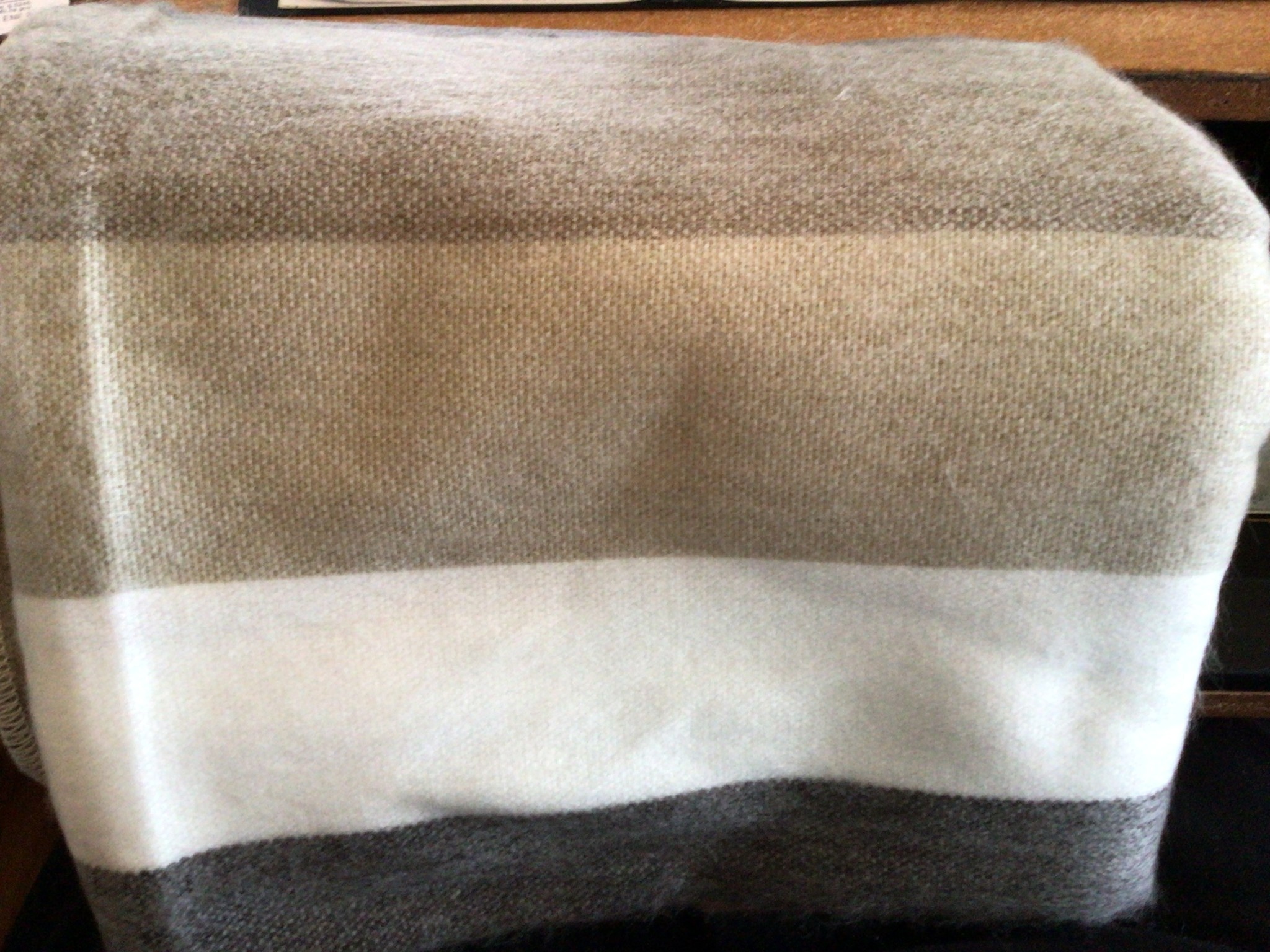 Funky Alpaca Alpaca Throw; Brown,white,gray Rocky Shore