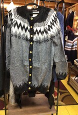 Gamboa Alpaca Sweater XL Gray/Black Cardigan